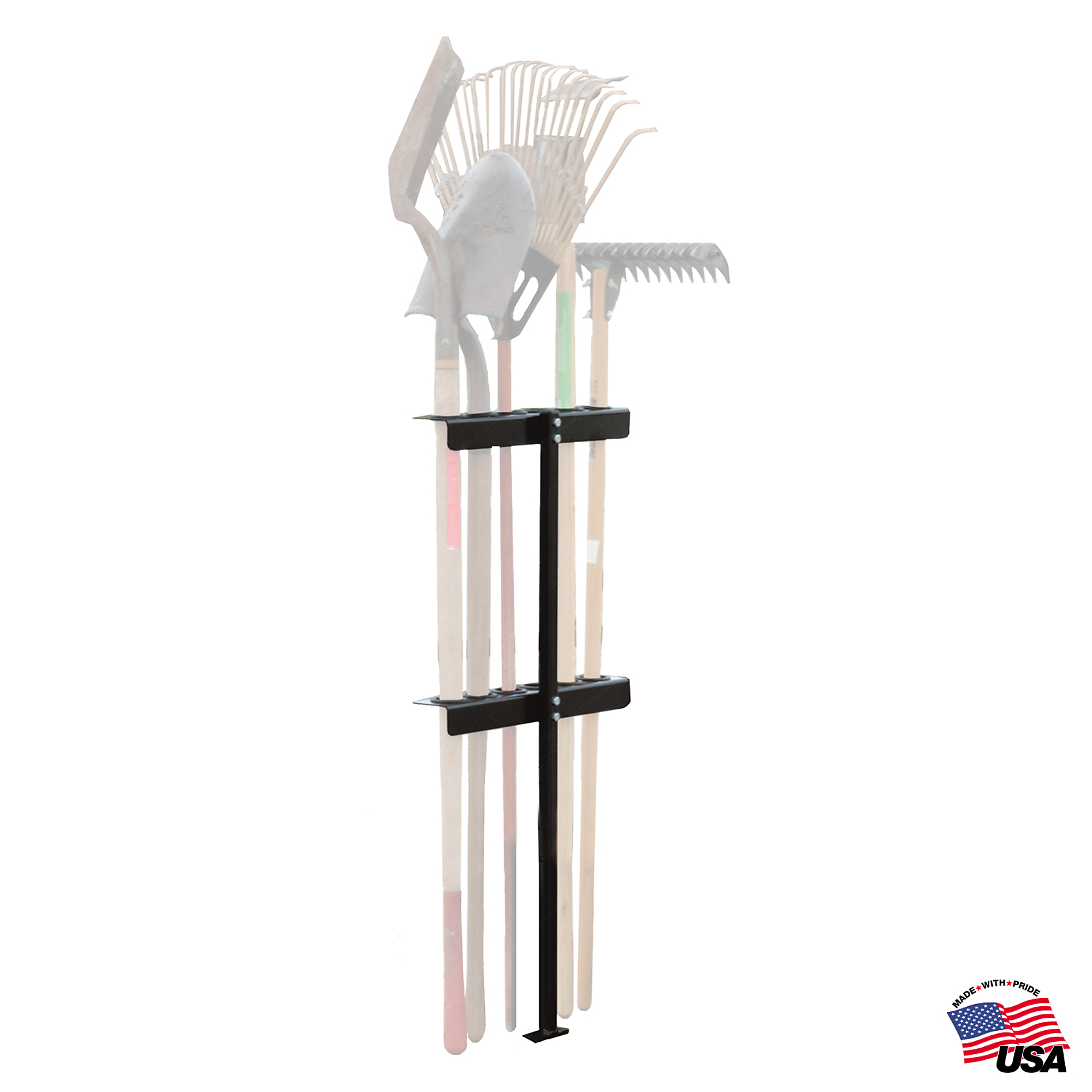 Buyers Products LT35 Vertical Hand Tool Rack for Open Landscaping Truck Trailers, 6 Tools for Shovels, Rakes, Hoes, Made In The USA, Lawn Care Equipment, Landscaping Tools ,Model# LT35